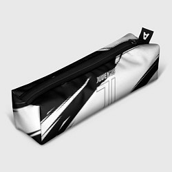 Пенал для ручек Ювентус черно белые полосы, цвет: 3D-принт