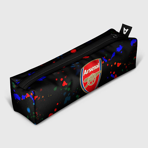 Пенал Arsenal неоновые брызги красок / 3D-принт – фото 1
