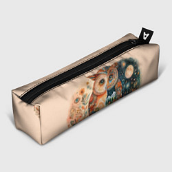 Пенал для ручек Сова разделенная на день и ночь абстракция, цвет: 3D-принт