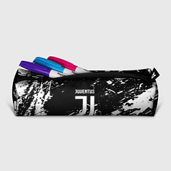Пенал для ручек Juventus белые штрихи красок, цвет: 3D-принт — фото 2