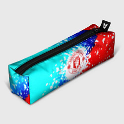 Пенал для ручек Манчестер Юнайтед неон, цвет: 3D-принт