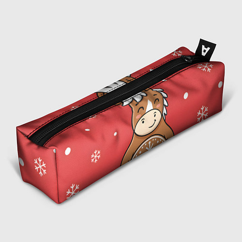 Пенал Новогодняя лошадка с печенькой / 3D-принт – фото 1