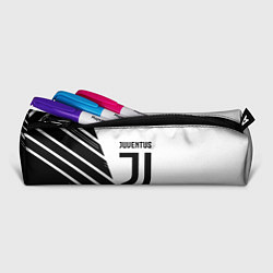 Пенал для ручек Ювентус полосы геометрия текстура, цвет: 3D-принт — фото 2