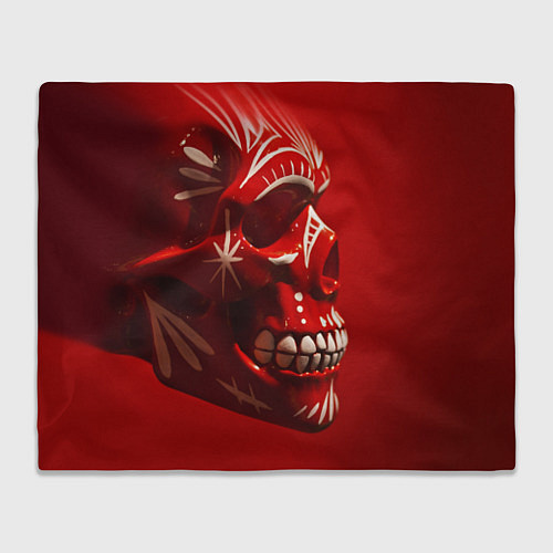 Плед Красный череп / 3D-Велсофт – фото 1