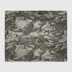 Плед флисовый Камуфляж лесной летний, цвет: 3D-велсофт