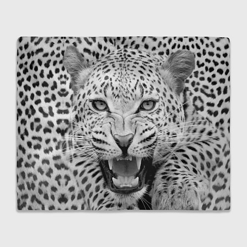 Плед Белый леопард / 3D-Велсофт – фото 1