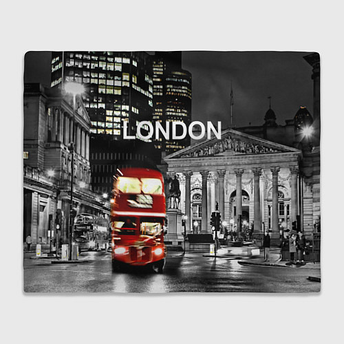 Плед Лондон - ночной автобус / 3D-Велсофт – фото 1