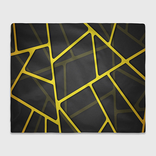 Плед Желтая сетка / 3D-Велсофт – фото 1