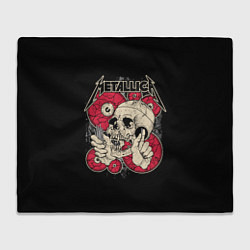 Плед флисовый Metallica Skull, цвет: 3D-велсофт
