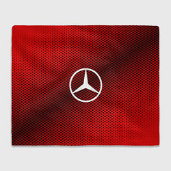 Плед флисовый Mercedes: Red Carbon, цвет: 3D-велсофт
