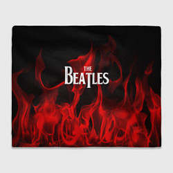 Плед флисовый The Beatles: Red Flame, цвет: 3D-велсофт