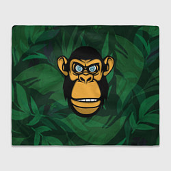 Плед флисовый Тропическая горилла, цвет: 3D-велсофт