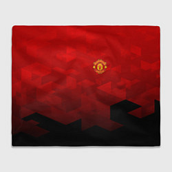 Плед флисовый FC Man UTD: Red Poly, цвет: 3D-велсофт