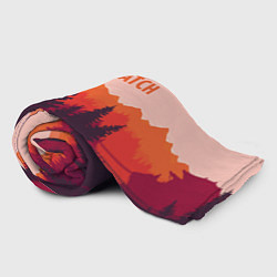 Плед флисовый Firewatch: Orange Style, цвет: 3D-велсофт — фото 2