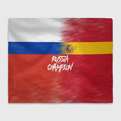 Плед флисовый Russia - Spain, цвет: 3D-велсофт