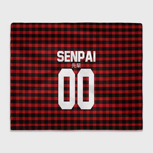 Плед Senpai 00: Red Grid / 3D-Велсофт – фото 1