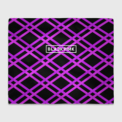 Плед флисовый Black Pink: Neon Lines, цвет: 3D-велсофт
