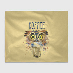 Плед флисовый Owls like coffee, цвет: 3D-велсофт