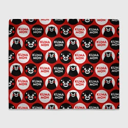 Плед флисовый Kumamon Pattern, цвет: 3D-велсофт