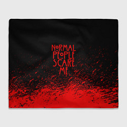 Плед флисовый Normal People Scare Me, цвет: 3D-велсофт