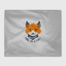 Плед флисовый Hello Fox, цвет: 3D-велсофт