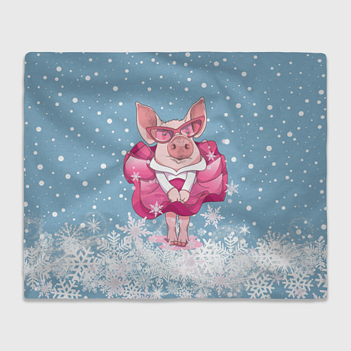 Плед Свинка в розовом / 3D-Велсофт – фото 1