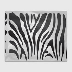 Плед флисовый Африканская зебра, цвет: 3D-велсофт