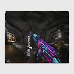 Плед флисовый Counter-Strike, цвет: 3D-велсофт