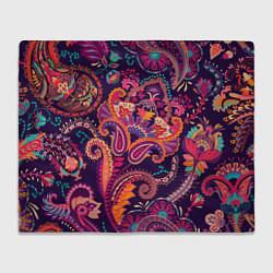 Плед Орнамент пейсли - розовый