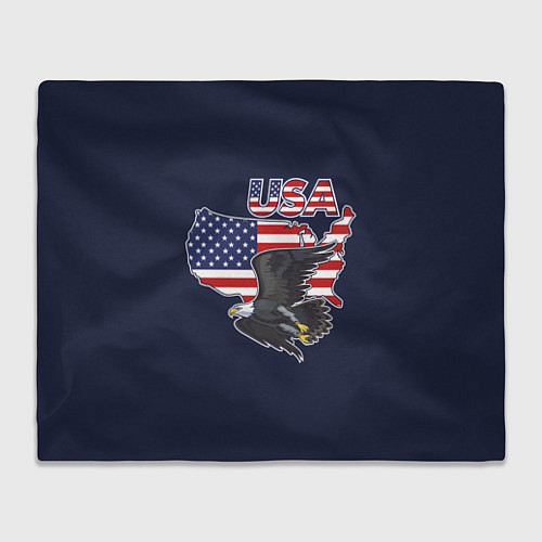 Плед USA - flag and eagle / 3D-Велсофт – фото 1