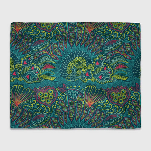 Плед Рыбы и сердца / 3D-Велсофт – фото 1