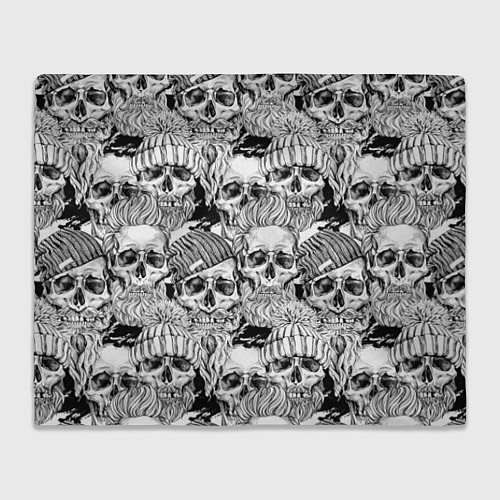 Плед Hipster skulls / 3D-Велсофт – фото 1