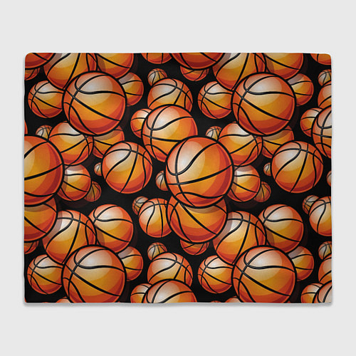 Плед Баскетбольные яркие мячи / 3D-Велсофт – фото 1