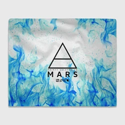 Плед флисовый 30 SECONDS TO MARS, цвет: 3D-велсофт