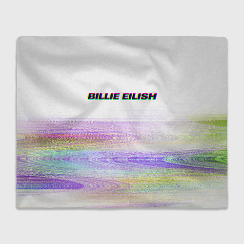 Плед BILLIE EILISH: White Glitch / 3D-Велсофт – фото 1