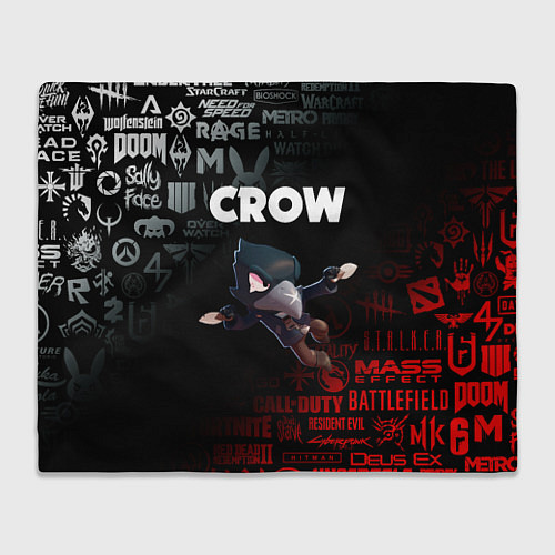 Плед BRAWL STARS CROW / 3D-Велсофт – фото 1