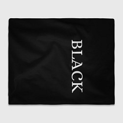 Плед флисовый Чёрная футболка с текстом, цвет: 3D-велсофт