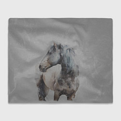 Плед флисовый Лошадь, цвет: 3D-велсофт