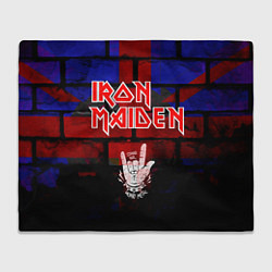 Плед флисовый Iron Maiden, цвет: 3D-велсофт