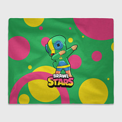 Плед флисовый Brawl Stars Leon, Dab, цвет: 3D-велсофт