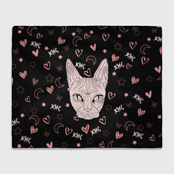 Плед флисовый КИС-КИС, цвет: 3D-велсофт