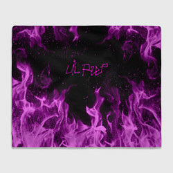 Плед флисовый LIL PEEP FIRE, цвет: 3D-велсофт