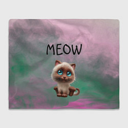 Плед флисовый Кошечка, цвет: 3D-велсофт