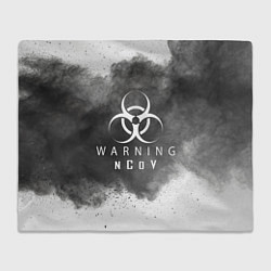 Плед флисовый Warning NCoV, цвет: 3D-велсофт