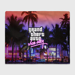 Плед флисовый Grand Theft Auto Vice City, цвет: 3D-велсофт