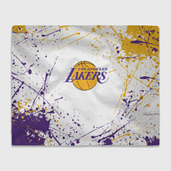 Плед флисовый LA LAKERS, цвет: 3D-велсофт