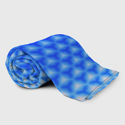 Плед флисовый Синие соты, цвет: 3D-велсофт — фото 2