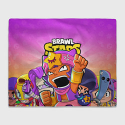 Плед флисовый BRAWL STARS SANDY, цвет: 3D-велсофт