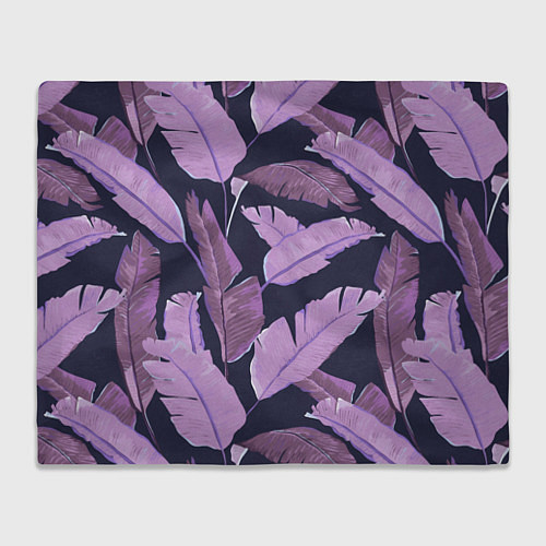 Плед Tropical leaves 4 purple / 3D-Велсофт – фото 1