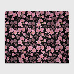 Плед флисовый Цветок сакуры, цвет: 3D-велсофт
